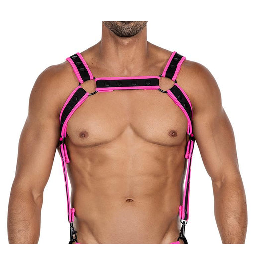 H4RNESS05 Arnes de Pecho Neon Rosa Talla Unica