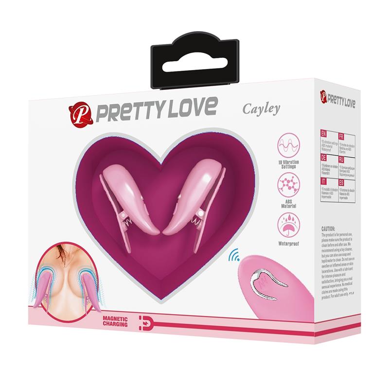 Cailey Pinzas para Pezones con Vibracion y Control Remoto