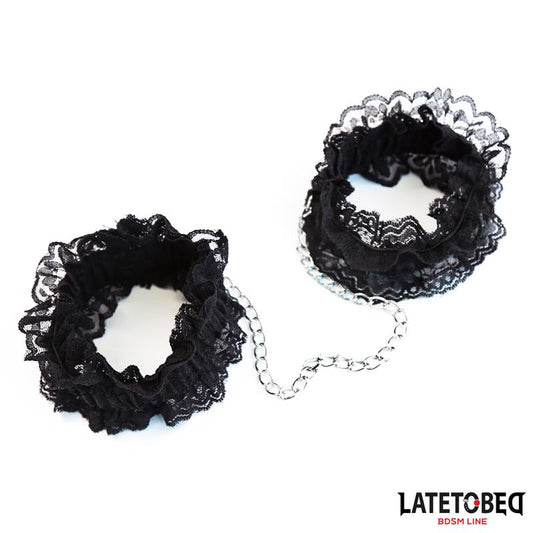 Esposas para Pies de Encaje Elastico Negro