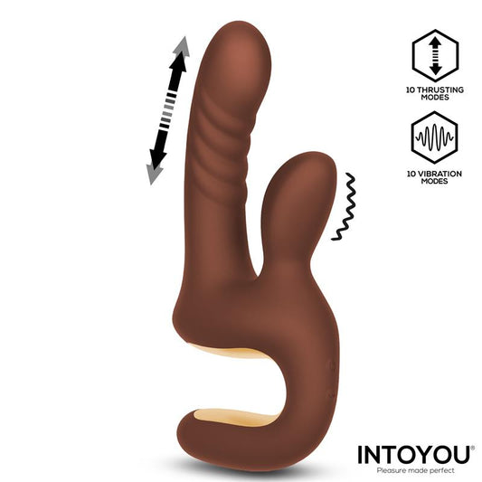 Mocca Vibrador con Thrusting y Mango Ergonomico USB
