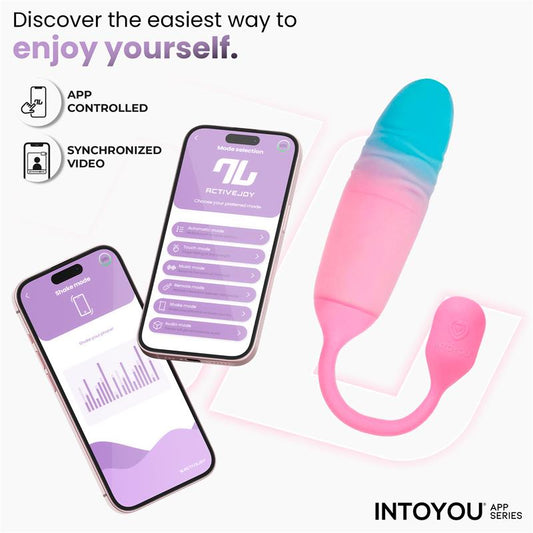 NexEgg Motion Huevo Vibrador con Thrusting App Rosa Turquesa