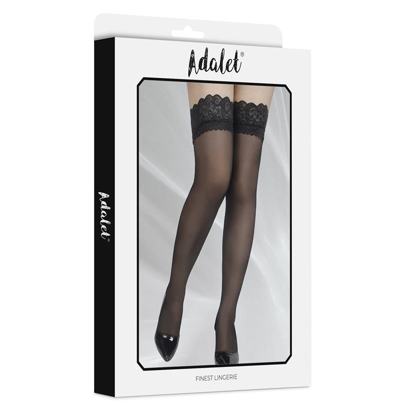 Posy Medias con Tiras de Silicona Negras Talla Unica