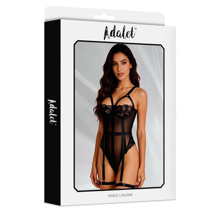 Ariana Body con Liguero y Ligas Negro
