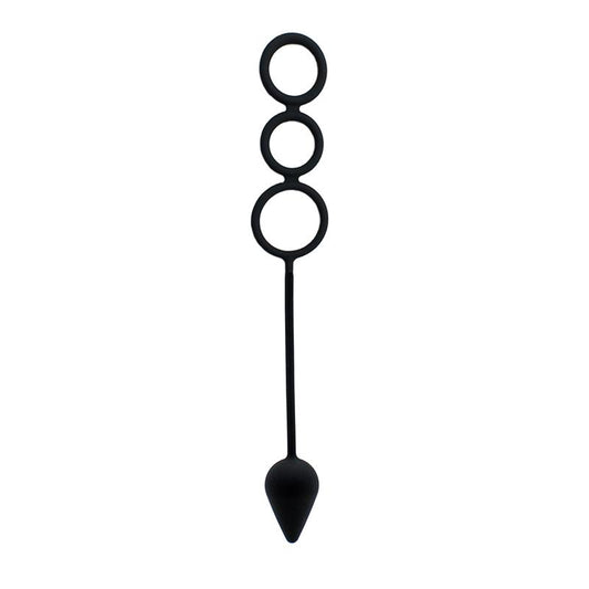 Plug con Anillos Pene Silicona