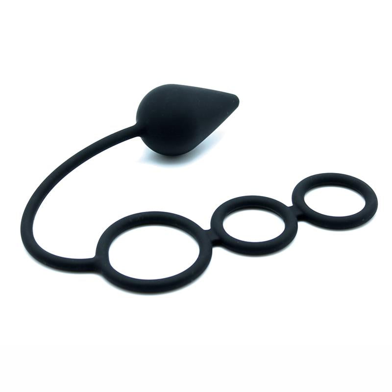 Plug con Anillos Pene Silicona