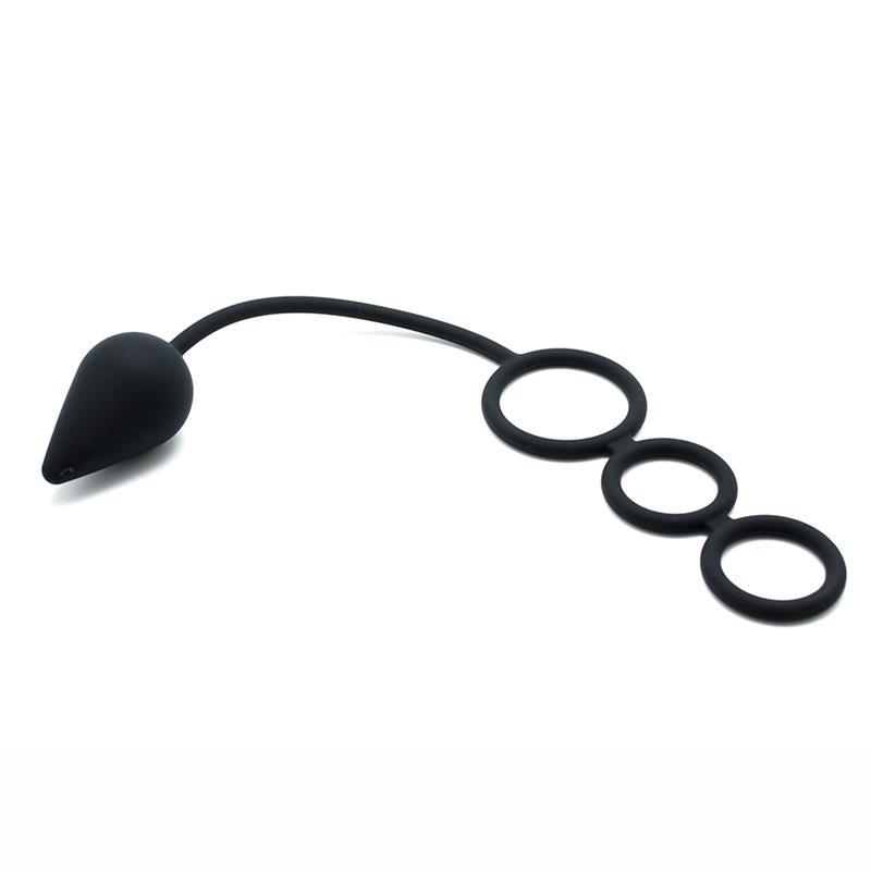 Plug con Anillos Pene Silicona