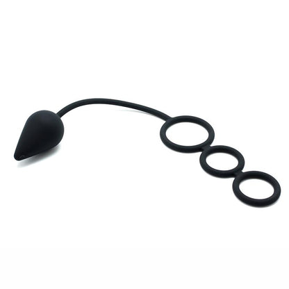 Plug con Anillos Pene Silicona