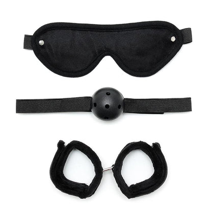 Set de Bondage 3 Piezas Negro