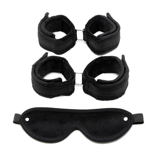 Set de Esposas Manos y Pies Negro