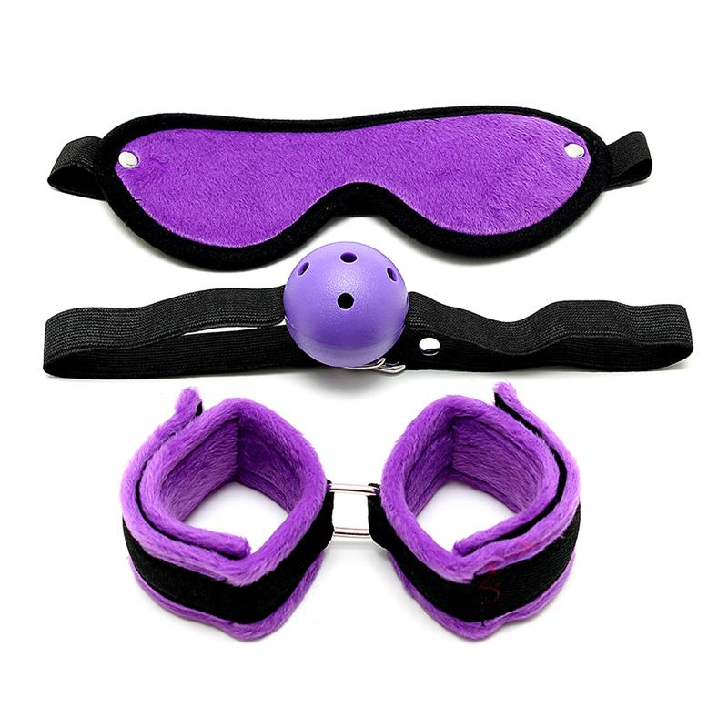 Set de Bondage 3 Piezas Purpura