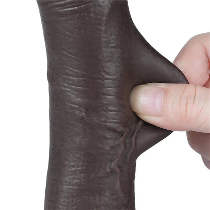 Dildo Dual Layer Piel Deslizante Retractil 75