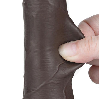Dildo Dual Layer Piel Deslizante Retractil 75