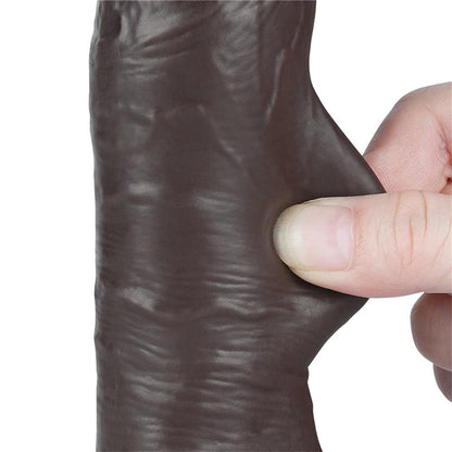 Dildo Dual Layer Piel Deslizante Retractil 8