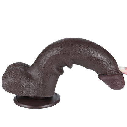 Dildo Dual Layer Piel Deslizante Retractil 85