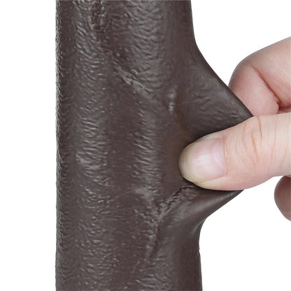 Dildo Dual Layer Piel Deslizante Retractil 85
