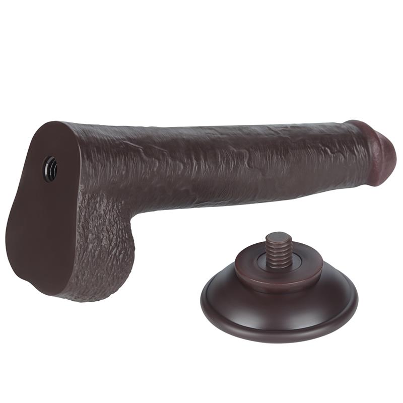 Dildo Dual Density Piel Deslizante Retractil 9