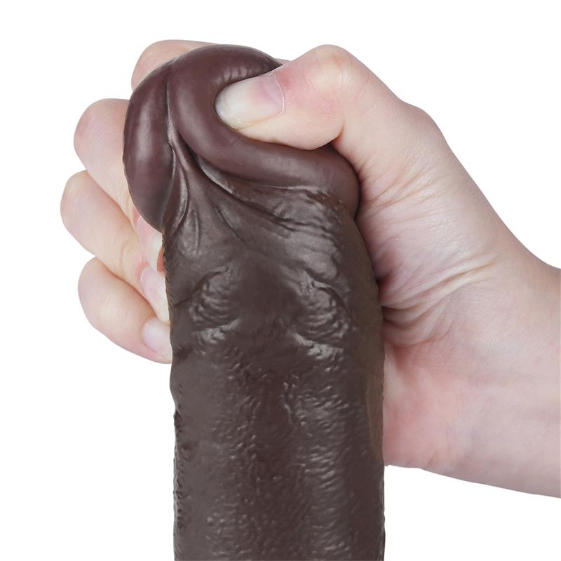 Dildo Dual Layer Piel Deslizante Retractil 95