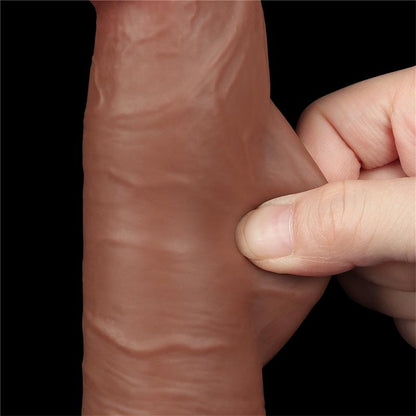 Dildo con Piel Retractil 8 Bronceado
