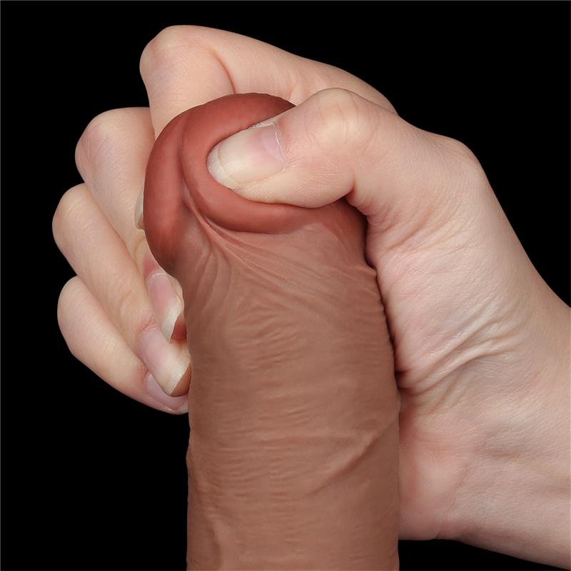 Dildo con Piel Retractil 8 Bronceado