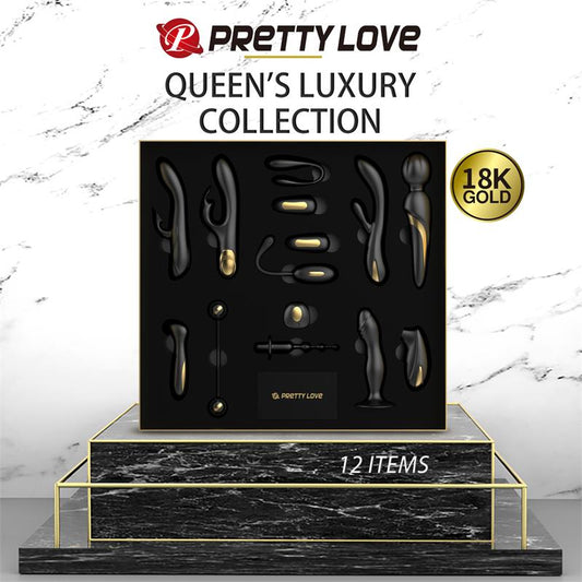 Luxury Set Queens 12 Juguetes Negro y Oro 18k