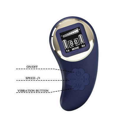 Vivian Huevo Vibrador con Control Remoto con Pantalla Digital Azul