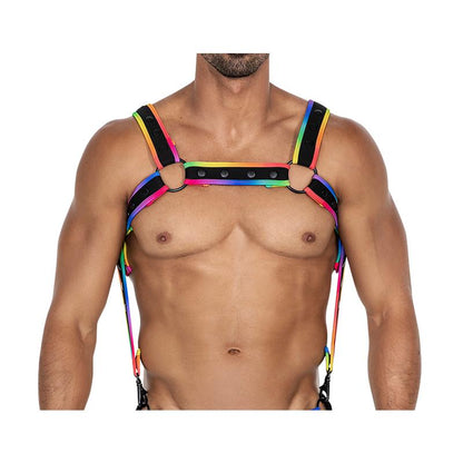 H4RNESS05 Arnes de Pecho Neon MultiColor Talla Unica