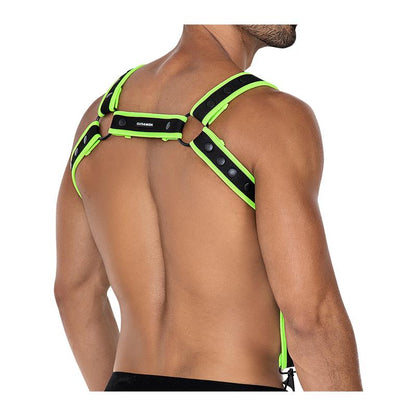 H4RNESS05 Arnes de Pecho Neon Verde Talla Unica