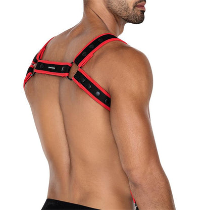H4RNESS05 Arnes de Pecho Neon Rojo Talla Unica