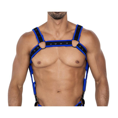 H4RNESS05 Arnes de Pecho Neon Azul Electrico Talla Unica