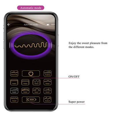 Liam Vibrador Punto G Silicona con APP Morado