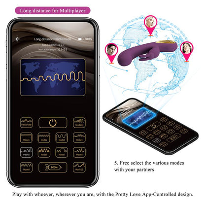 Liam Vibrador Punto G Silicona con APP Morado