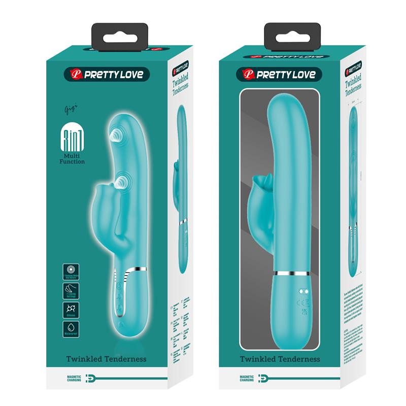 Gigi Vibrador con Licking y Thumping Turquesa