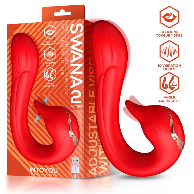 Swana Vibrador con Lengua y Angulo Ajustable
