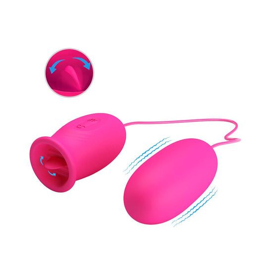 Daisy Huevo Vibrador y Lengua Estimuladora Rosa