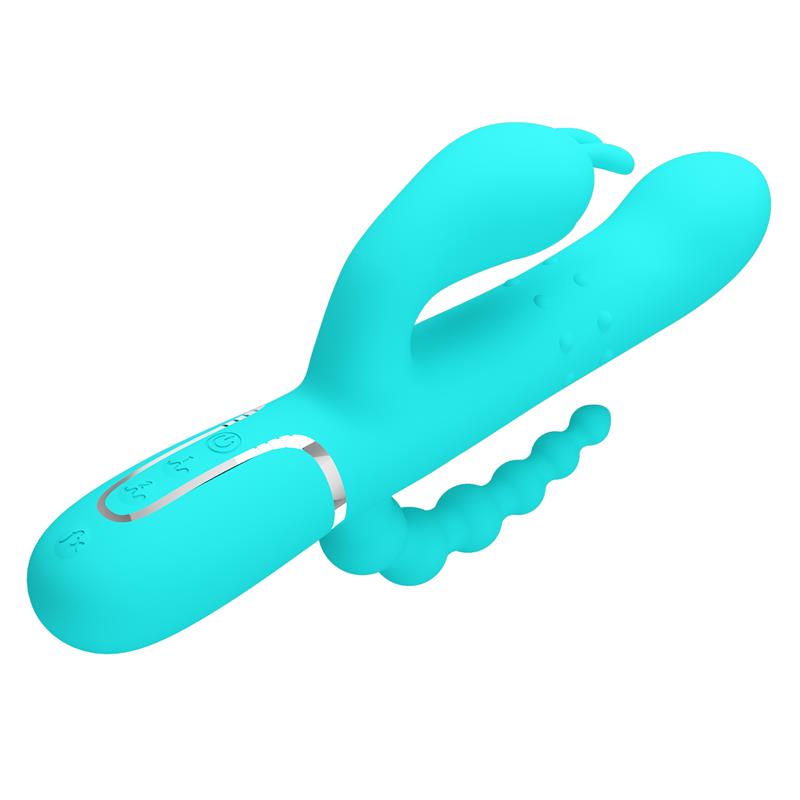 Cammy Vibrador con Bolas Rotadoras y Cadena Anal