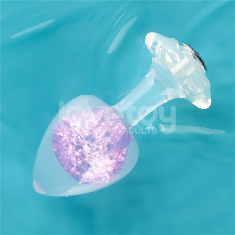 Gemoria Plug Anal de Silicona con Esfera de Cristal