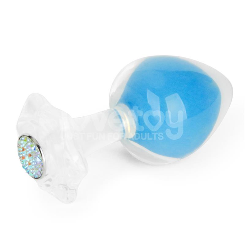 Gemoria Plug Anal Silicona Bola Interna Acero Brilla en la Oscuridad