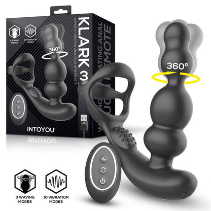 Klark Plug Anal Oscilante con Vibracion y Control Remoto