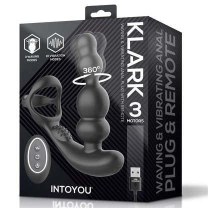 Klark Plug Anal Oscilante con Vibracion y Control Remoto