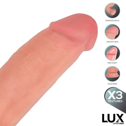 Dirk Dildo Triple Densidad con Testiculos Oscilantes 10