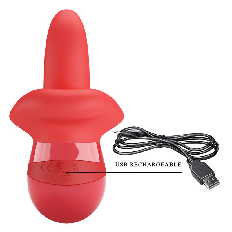 Obelia Estimulador con Vibracion y Movimiento Lengua