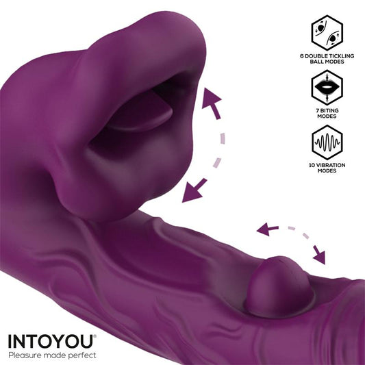 Bella Vibrador Doble Bola Cosquilleante y Mordisqueo 3 Motores