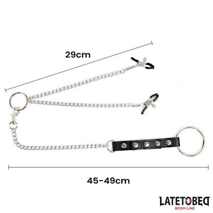 Pinzas para Pezones con Anillo para el Pene