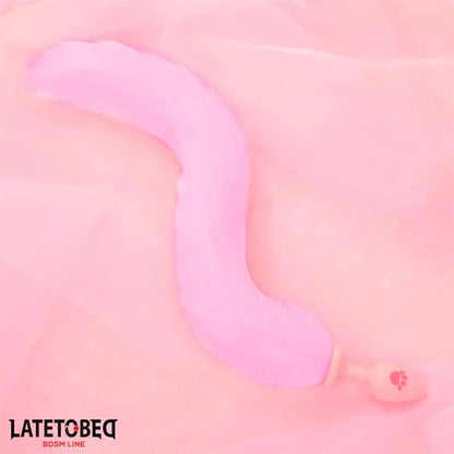Plug Anal Rosa con Cola de Zorro Rosa
