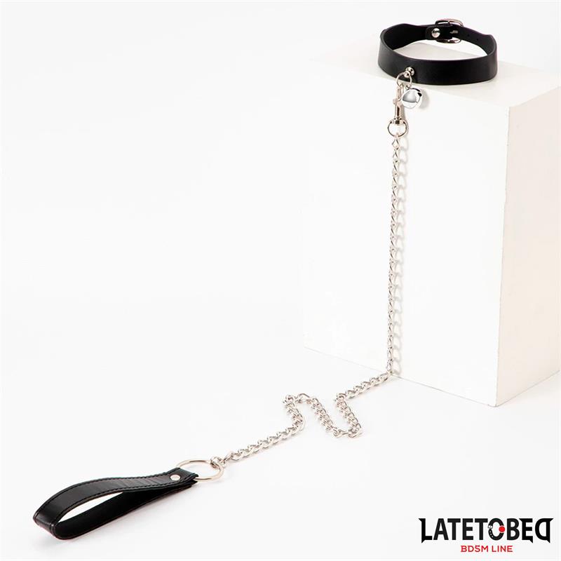 Collar con Cascabel y Correa