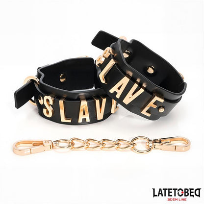 Esposas para Tobillos SLAVE con Cadena Dorada