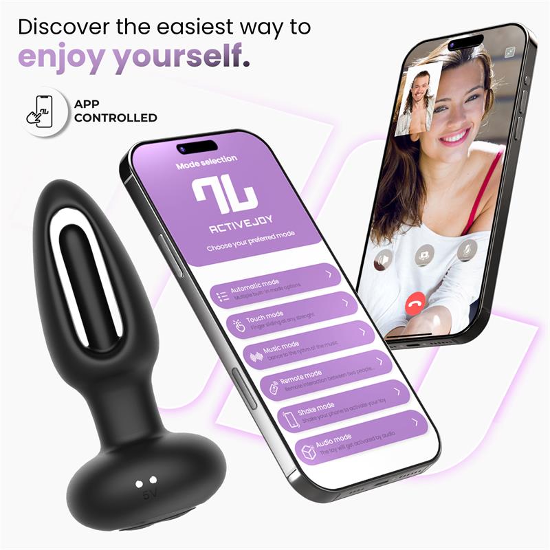 Zack Plug Anal con Flipping Tongue y Vibracion con App