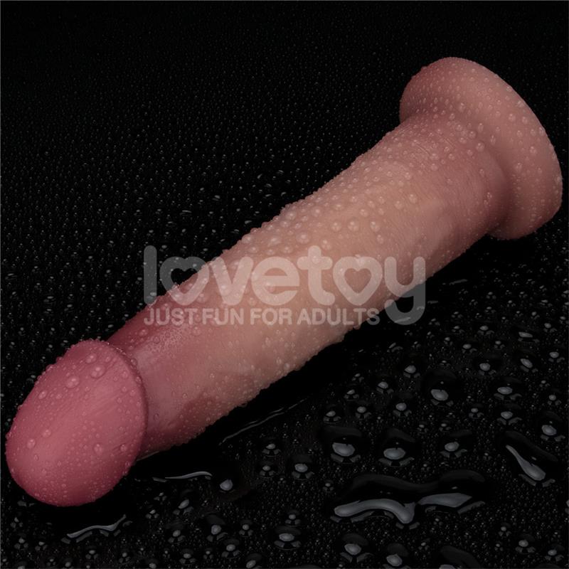 Dildo con Vibracion Piel Deslizante Silicona Dual Layer 9