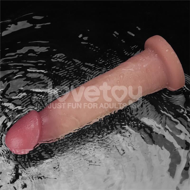 Dildo con Vibracion Piel Deslizante Silicona Dual Layer 9