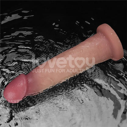 Dildo con Vibracion Piel Deslizante Silicona Dual Layer 9